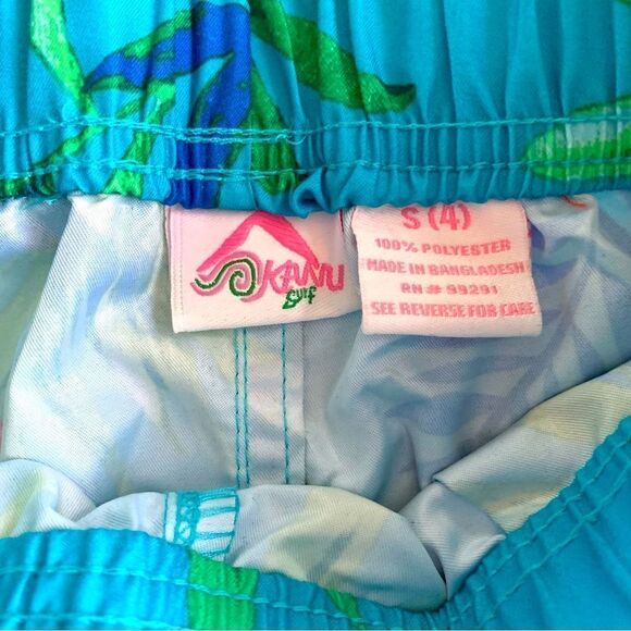 Kanu Surf Girl’s Sandy Quick Dry UPF 50+ Blue Floral Boardshort Size 4 NWT - Picture 3 of 6